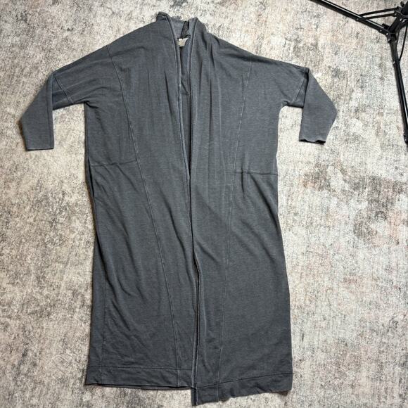 Free People Intimately Cozy Girl Longline Cardigan Womens XL Gray Wash Duster - Picture 3 of 7